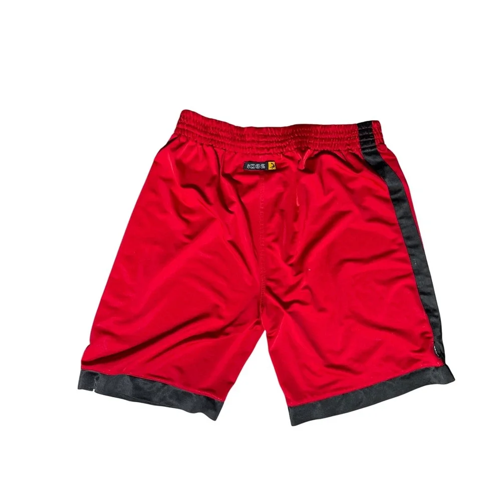Shaq SO32 Mens Basketball Shorts Red Black Athletic Gym Y2K Baggy Size L